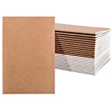 EOOUT 24 Pack Kraft Notebooks, Journals in Bulk, Blank Paper Sketchbooks, 60 Pages, 30 Sheets, 80GSM, 8.3x5.5 Inch, A5 Size, Travel Journal Set, for Gifts, Students and Office Supplies