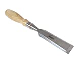 Narex Richter Extra Bevel Edge Chisel with Cryogenic Treated Cr-V Steel Hardened to HRc 62 Ergonomic Ash Handles Stainless Steel Ferrule (1/2 inch)