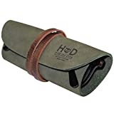 Hide & Drink, Rustic Leather Sunglass Wrap, Slim Travel, Soft Eye Glasses Storage, Handmade Includes 101 Year Warranty :: Peat Moss