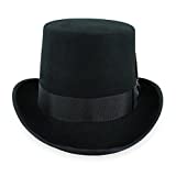 Belfry Mens Top Hat Satin Lined Topper 100% Wool in Black Grey Navy