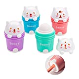 Sooez 4-Pack Cute Cartoon Cat Manual Pencil Sharpener and Eraser, for Standard Pencils, Compact Size Plastic Metal Handheld Sharpener for Adults & Students, as Ideal Gift, Pink Green Purple Blue