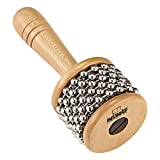 Nino Percussion Size-NOT Made in China-Beech Wood, for Classroom Music or Playing at Home, 2-Year Warranty, Kids Small Cabasa (NINO701)