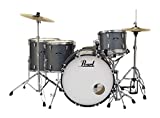 Pearl Roadshow Drum Set 5-Piece Complete Kit with Cymbals and Stands, Charcoal Metallic (RS525WFC/C706)