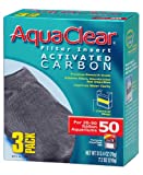 AquaClear 50 Activated Carbon Inserts, Aquarium Filter Replacement Media, 3-Pack, A1384