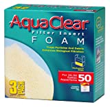 AquaClear 50 Foam Filter Inserts, Aquarium Filter Replacement Media, 3-Pack, A1394