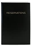 BookFactory Reservations Book, 365 Day Table Reservations, Restaurant Dinner Reservations 408 Pages, 8 7/8" x 13 1/2" Black Imitation Leather, Smyth Sewn Hardbound LOG-408-OCS-A-LKT79-(Reservations)