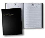 Reservations Book: Hardcover Restaurant Reservations, Double Page per Day for Lunch and Dinner, 8.5x11", Black