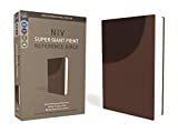 NIV, Super Giant Print Reference Bible, Leathersoft, Brown, Red Letter, Comfort Print