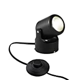 Kiven LED Accent Uplight with Foot Control On Off Switch， Handheld Sized Portable Spot Light, Black