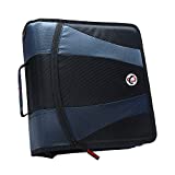 Case-it The Dual 2.0 Zipper Binder Backpack - Two 2 Inch D-Rings - 5 Subject File Folder - Multiple Pockets - 800 Sheet Capacity - Comes with Shoulder Strap - Black Dual-301