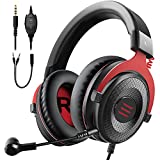 EKSA E900 PC Gaming Headset - PS4 Headset Wired Gaming Headphones with Noise Canceling Mic, Over Ear Headphones Compatible with PS4/PS5 Controller, Xbox One, PC, Mac, Computer