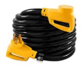 Camco Heavy-Duty 50-Amp RV Extension Cord | Features Power Grip Handles, Copper 6/3 + 8/1-Gauge Wires, and Rated for 125/250 volts/12,500 watts | 30-foot (55195)