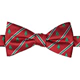 KissTies Winter Red Bow Tie Holiday Pre-Tied Bowtie