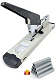 KongJee 100-Sheet Heavy Duty Stapler with 1000 Staples, Paper Stapler, High Capacity Large Commercial Stapler, Industrial Big Heavy Stapler with Staples for Paper