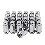 Wheel Accessories Parts Bulge Acorn Set of 24 Lug Nuts M14 X 1.50 Thread 1.90" Long for Trucks 19mm(3/4") Hex 14x1.5 Wheel Lug Nuts (24 M14x1.50, Chrome)