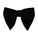 Levao Men's Velvet Vintage Bow Tie Tuxedo Big Bowtie RB006 J Black