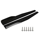 2PCs Universal Side Skirts,Shkalacar Car Body Styling Side Skirt, Left/Right Rocker Splitters Diffuser Winglet Wings Bumper Kit (Black)