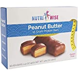 NutriWise - Peanut Butter Bars | Diet Protein Bars | High Protein, Low Calorie, Low Cholesterol (7/Box)