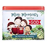 Christian Art Gifts Devotions For Families | Mini Moments With God â€“ 150 Devotions w/Bible Verses, Prayers and Inspirational Thoughts for Families | Daily Encouraging Cards For Parents and Children