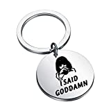 Inspired Keychain Crime Movie Gift Pulp Lovers Fiction Fan Movie Gift (i said goddamn)