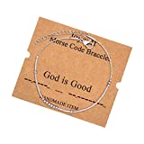 JoycuFF God is Good Morse Code Bracelets for Women Motivational for Mom Daughter Sister Best Friend Teen Girls Encouragement Empowerment Funny Inspirational Jewelry for Her