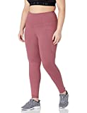 Amazon Brand - Core 10 Women's All Day Comfort High Waist Yoga Legging with Side Pockets-27”, Rose, Large