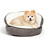 Best Friends by Sheri Mini Pet Throne High Bolster Orthopedic Relief Cat and Dog Bed Gray Mini