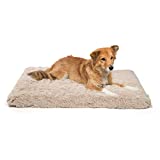 Best Friends by Sheri Orthopedic Floor Mat Dog Bed with Removable Zipper Washable Calming Shag Fur Frost