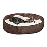 Best Friends by Sheri Cozy Cuddler Mason Microfiber Hooded Blanket Cat and Dog Bed in Dark Chocolate Jumbo