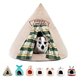 Best Friends by Sheri Novelty Pet Hut in Happy Camper Wheat 360 Degree Coverage Small Cat and Dog Bed