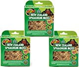 Zoo Med Laboratories New Zealand Sphagnum Moss, 240 Cubic Inch (3 Packages with 80 Cubic Inches Each)