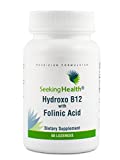 Seeking Health Hydroxo B12 with Folinic Acid, 1,000 mcg Vitamin B12 and 800 mcg DFE Folate Supplement, Supports Methylation and Homocysteine Levels, Energy Support, Vegan & Vegetarian (60 lozenges)*