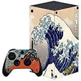 PlayVital The Great Wave Custom Vinyl Skins for Xbox Series X, Wrap Decal Cover Stickers for Xbox Series X Console Controller