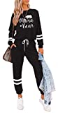 ETCYY Women's Mama Bear Two Piece Outfits Sets Sweatsuit Long Pant Cotton Pajamas Lounge Set Workout Athletic Tracksuit Romper