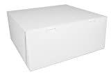 Southern Champion Tray 0993 Premium Clay Coated Kraft Paperboard White Non-Window Lock Corner Bakery Box, 14" Length x 14" Width x 6" Height (Case of 50)