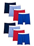 Fruit of the Loom Men's Active Cotton Blend Lightweight Boxer Briefs, Assorted Colors (8 Pack), Large