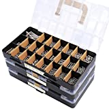 Leanking 1,760 Piece Hardware Assortment Kit with Bolts, Nuts & Washers Assortment and Metal & Wood Screws Assortment (3 Trays)