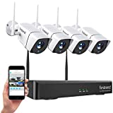 [Newest] Wireless Security Camera System, Firstrend 8CH 1080P Wireless NVR System with 4pcs 1.3MP IP Security Camera with 65ft Night Vision and Easy Remote View,P2P CCTV Camera System(No Hard Drive)