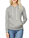 H2H Womens Long Sleeve Pullover Hoodie Sweatshirt GRAY US S/Asia M (CWOHOL032)