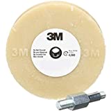 Cubitron 3M Stripe Off Wheel Adhesive Remover Eraser Wheel Removes Decals, Stripes, Vinyl, Tapes and Graphics 4 diameter x 5/8 thick 3/8-16 threaded mandrel 07498 Pack of 1