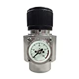 Interstate Pneumatics WRCO2 CO2 Regulator - Solid Aluminum Body 0-125 PSI, Red, Small, AMT-WRCO2