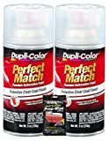 Dupli-Color Clear Perfect Match Automotive Top Coat - 8 oz, Bundles with Prep Wipe (3 Items)