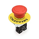 APIELE 22mm NC Red Mushroom Emergency Stop Push Button Switch 600V 10 Amp XB2-01ZS