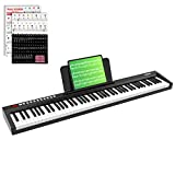 PAXCESS 88-Key Digital Piano Keyboard with Sustain Pedal, ingbelle Portable Electric Piano for Teaching,Powerful Educational Features for Beginner,Piano Stickers Include