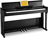 Donner DDP-90 Digital Piano, 88 Key Weighted Piano Keyboard for Beginner/Professional, Keyboard Piano W/Three Pedals, Supports U-disk Music Playing, PC/Tablet/Cell Phone Connecting, Audio In/Output