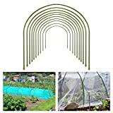 10pcs Garden Greenhouse Hoops, 19.7"x19.7" Grow Tunnel for Raised Bed, Bendable Rust Free Metal Gardening Hoop Houses Frame for Plant Cover Support Garden Fabric Low Growing Plant