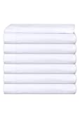 24 Bulk Pack Twin Flat Sheets (66"X108") Bright White T-200 Percale Hotel Linen, Extra Soft and Comfortable (24, Twin)