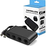 Y Team Controller Adapter for Gamecube, Compatible with Nintendo Switch, Super Smash Bros Switch Gamecube Adapter for WII U/PC with 4 Port