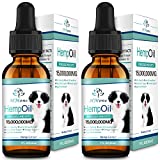 (2 Pack) Max Potency Organic Hemp Oil for Dogs and Cats - Maximum Strength Extract - Natural Pets Calming Drops Tincture - for Pain, Anxiety & Stress Relief - Supports Joints, Hip & Skin Health