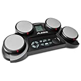 Alesis CompactKit 4 – Tabletop Electric Drum Set with 70 Electronic and Acoustic Drum Kit Sounds, 4 Pads, and Drum Sticks